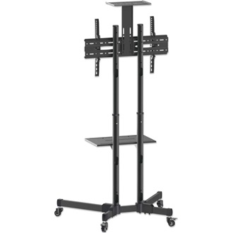 Manhattan 37"-70" TV gurulós tartó állvány fekete