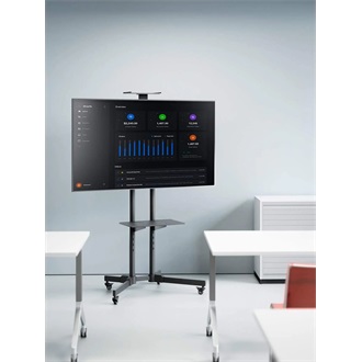 Manhattan 37"-70" TV gurulós tartó állvány fekete
