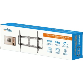 Manhattan Low-Profile Tilting TV Wall Mount 43"-100" TV fali tartó fekete