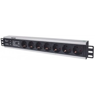 Manhattan PDU 7 Schuko CEE 7 19" rack elosztó 3m fekete