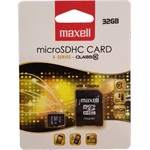 Maxell 32GB X-Series (+adapter) Class10 microSDHC memóriakártya BOX fekete