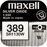 Maxell 389 MF gomb (SR1130W) ezüst-oxid elem 1db szürke