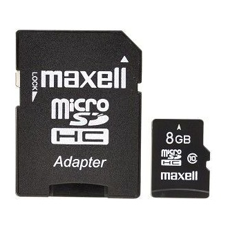 Maxell 8GB X-Series (+adapter) Class10 microSDHC memóriakártya BOX fekete