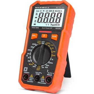 Maxwell 25221 elem teszterrel + munkalámpa funkcióval, kompakt multimeter 1db
