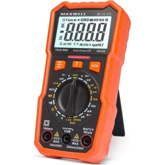 Maxwell 25223 elem teszterrel + munkalámpa funkcióval, kompakt multimeter 1db