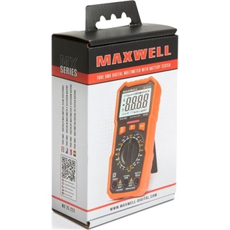 Maxwell 25223 elem teszterrel + munkalámpa funkcióval, kompakt multimeter 1db