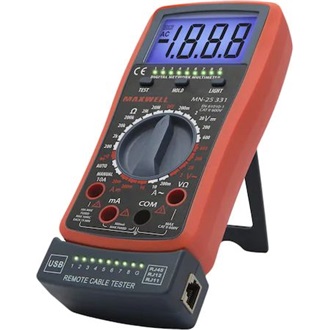Maxwell 25331 digitális multimeter kábelteszter funkcióval