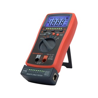 Maxwell 25334 digitális automata kábelteszter multimeter fekete-piros