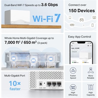 Mercusys Halo H25BE BE3600 Dual-Band Wi-Fi mesh system kit (2db)