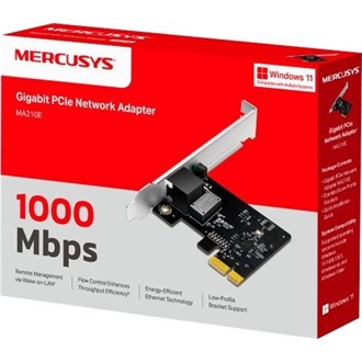 Mercusys MA210E 1Gb/s PCIe x1 RJ45 hálózati adapter low profile