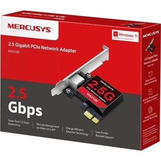 Mercusys MA310E 2,5Gb/s PCIe x1 RJ45 hálózati adapter low profile