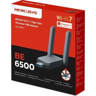 Mercusys MA37BEH BE6500 6,5Gb/s USB-A Tri-Band Wi-Fi hálózati adapter
