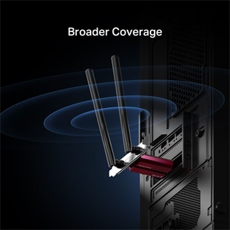 Mercusys MA37BE BE6500 6,5Gb/s PCIe x1 Tri-Band Wi-Fi Bluetooth hálózati adapter (BT5.4)