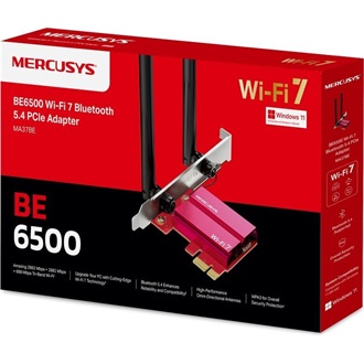 Mercusys MA37BE BE6500 6,5Gb/s PCIe x1 Tri-Band Wi-Fi Bluetooth hálózati adapter (BT5.4)