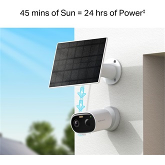 Mercusys MC410 KIT Wi-Fi smart home kültéri IP kamera + napelem 5200mAh IP65