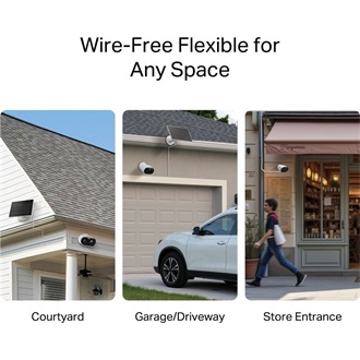 Mercusys MC410 KIT Wi-Fi smart home kültéri IP kamera + napelem 5200mAh IP65