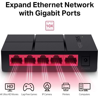 Mercusys MS105GP PoE switch