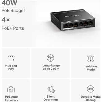 Mercusys MS106LP PoE switch