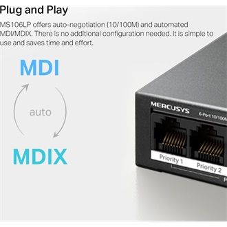 Mercusys MS106LP PoE switch