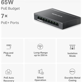 Mercusys MS108GP PoE switch