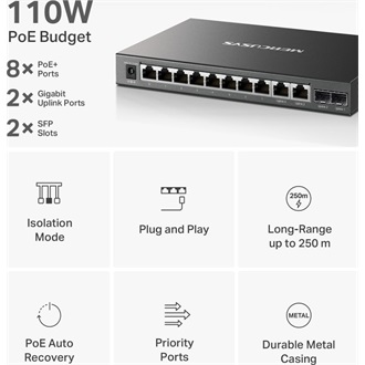 Mercusys MS112GMP PoE switch