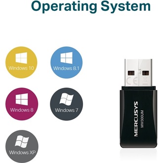 Mercusys MW300UM N300 300Mb/s USB2.0 A Wi-Fi hálózati adapter