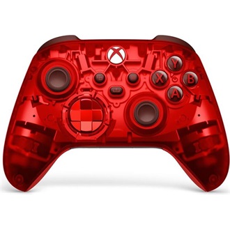 Microsoft Xbox Series X/S Bluetooth / USB-C gamepad játékvezérlő piros-átlátszó (Pulse Cipher)