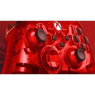 Microsoft Xbox Series X/S Bluetooth / USB-C gamepad játékvezérlő piros-átlátszó (Pulse Cipher)