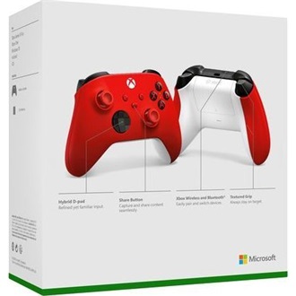 Microsoft Xbox Series X/S Bluetooth / USB-C gamepad játékvezérlő piros-fehér (Pulse Red)