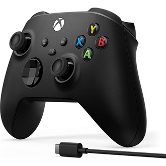 Microsoft Xbox Series X/S Bluetooth / USB-C gamepad játékvezérlő fekete (Carbon Black) + USB-C kábel