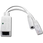 Mikrotik RBGPOE Gigabit PoE adapter with shielded connectors, supports 9-48V PoE