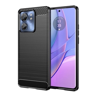 Motorola Edge 40 5G Gigapack szilikon telefonvédő ütésállóság, karbon minta, FEKETE