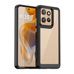 Motorola Edge 50 Neo 5G Gigapack Szilikon telefonvédő ütésállóság, átlátszó hátlap, FEKETE