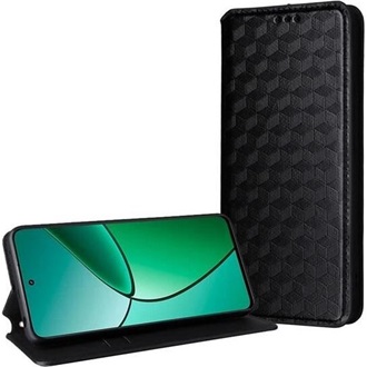 Motorola Edge 70 GIGAPACK Tok álló, bőr hatású FLIP, prémium, FEKETE