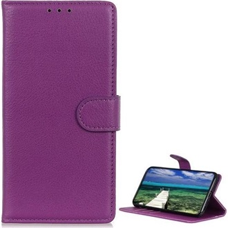 Motorola Edge 70 GIGAPACK Tok álló, bőr hatású FLIP, prémium, LILA