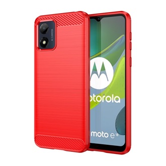 Motorola Moto E13 GIGAPACK szilikon telefonvédő ütésállóság, karbon minta, PIROS