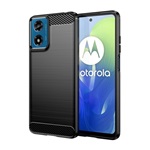 Motorola Moto E14 4G Gigapack Szilikon telefonvédő ütésállóság, karbon minta, FEKETE