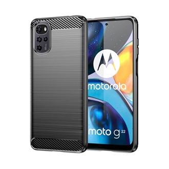 Motorola Moto E32s Gigapack Szilikon telefonvédő ütésállóság, karbon minta, FEKETE
