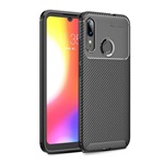 Motorola Moto E6 Plus Gigapack szilikon telefonvédő ütésállóság, karbon minta, FEKETE