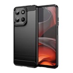 Motorola Moto G15 GIGAPACK Szilikon telefonvédő ütésállóság, karbon minta, FEKETE