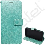 Motorola Moto G56 5G GIGAPACK Tok álló, bőr hatású FLIP, mandala, CYAN