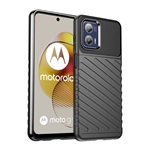 Motorola Moto G73 Gigapack szilikon telefonvédő ütésállóság, dombor minta, FEKETE