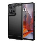 Motorola Moto G75 GIGAPACK Szilikon telefonvédő ütésállóság, karbon minta, FEKETE
