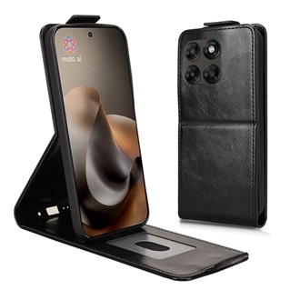 Motorola Moto G77 5G GIGAPACK Tok álló, bőr hatású FLIP, mágnescsat, FEKETE
