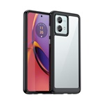 Motorola Moto G84 5G GIGAPACK Szilikon telefonvédő ütésállóság, átlátszó hátlap, FEKETE