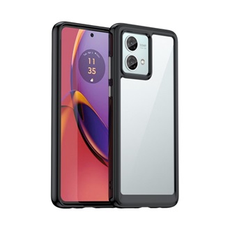 Motorola Moto G84 5G GIGAPACK Szilikon telefonvédő ütésállóság, átlátszó hátlap, FEKETE