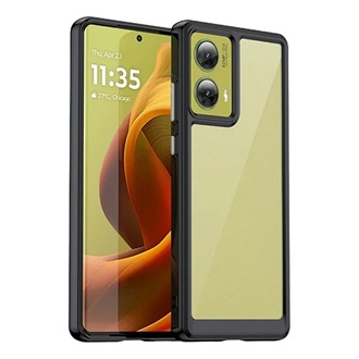 Motorola Moto G85 5G Gigapack Szilikon telefonvédő ütésállóság, átlátszó hátlap, FEKETE