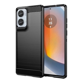 Motorola Moto G85 5G Gigapack Szilikon telefonvédő ütésállóság, karbon minta, FEKETE