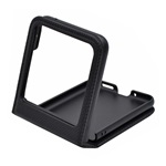 Motorola Razr 40 Ultra Gigapack Tok álló, bőr hatású FLIP, rombusz, FEKETE