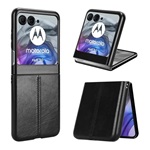 Motorola Razr 50 5G GIGAPACK Szilikon telefonvédő ütésállóság, varrás minta, FEKETE